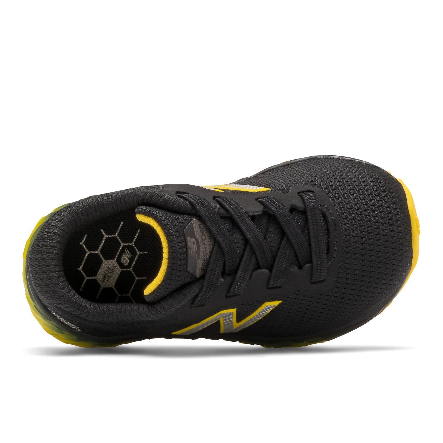 New Balance Toddlers' Arishi V2 Sneaker in black yellow - kids' sneaker - alternate view