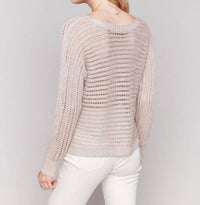 Charlie B - Metallic Fishnet Sweater