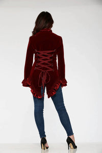 Orchid Bloom - Gloria Velvet Tailed Jacket
