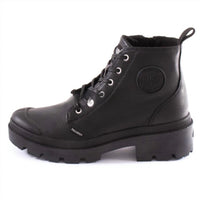 Palladium Women's Pallabase Leather Shoe in black black - women's shoe - detail view