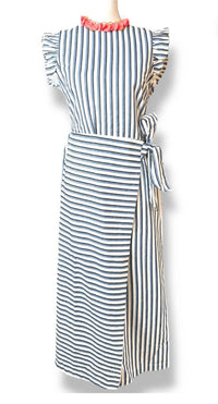 Cleobella Greta Midi Dress in vintage blue - women's dress - detail view