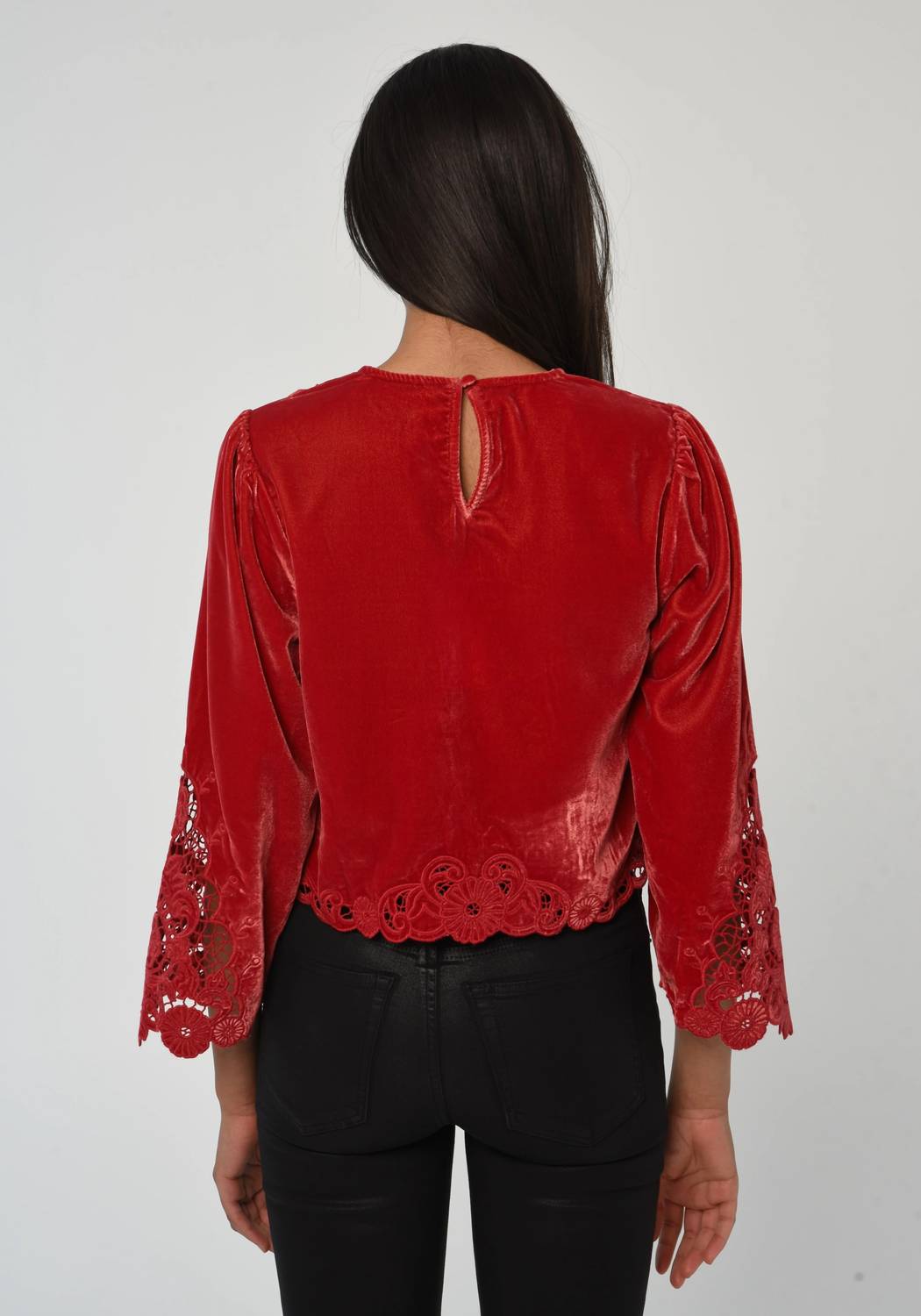 LOVE THE LABEL Alina Top in american beauty 1 - women's blouse - view 4