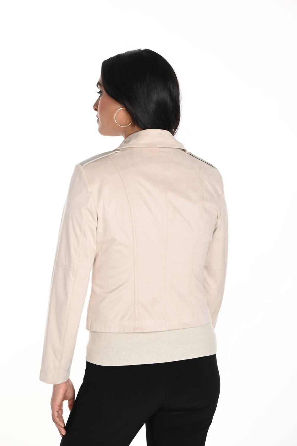 Frank Lyman - Women's Suede Moto Jacket