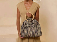 The Winding Road - Women's Palm Leaf Handbag
