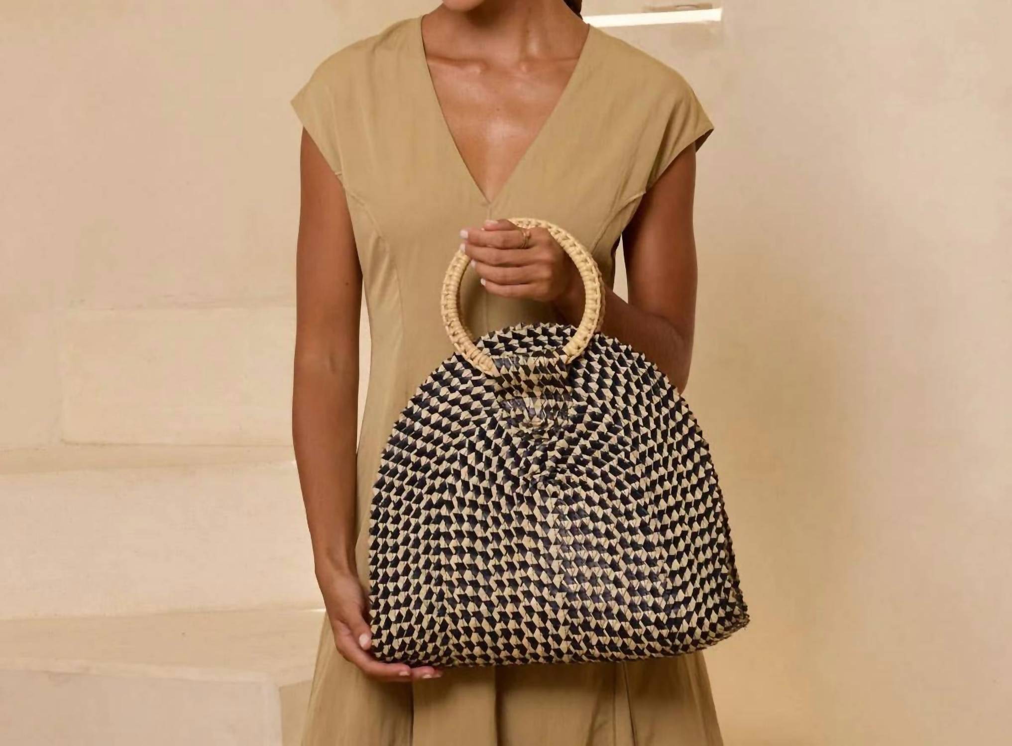 The Winding Road - Women's Palm Leaf Handbag