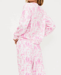 Beach Riot Cassia Sweater Top in powder pink toile - women's sweater - alternate view