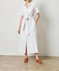 Lilla P - Eyelet Trim Maxi Shirt Dress