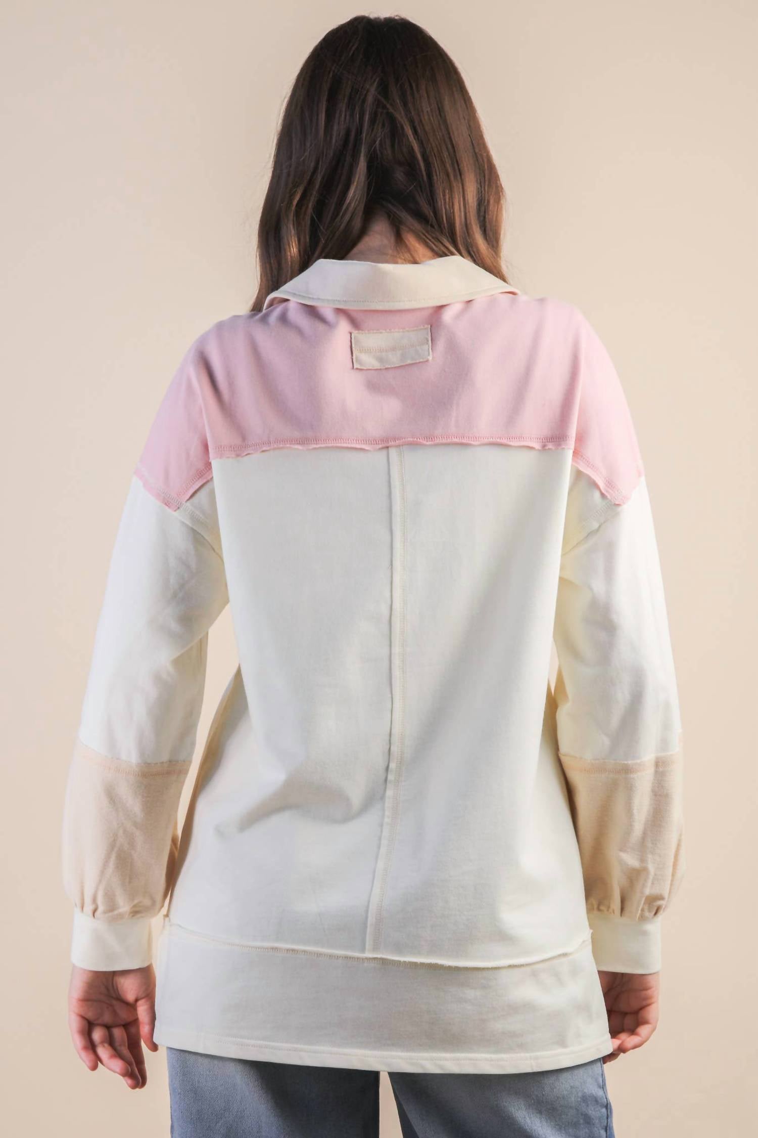 Very J - Color Block Oversize Pullover