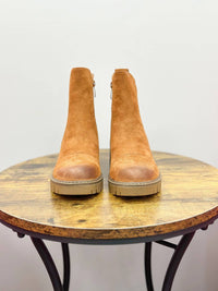 Olem - Women's Faux Suede Chunky Heel Bootie