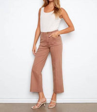 Charlie B - Cropped Wide Leg Colored Twill Pants