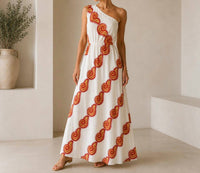 Mystery Resort - Zeus One Shoulder Maxi Dress