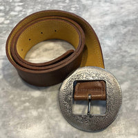 Kim White Handbags & Belts - Women's Western Circle Buckle Belt