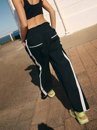 Bucketlist - Windbreaker Pants With Contrast Stripe