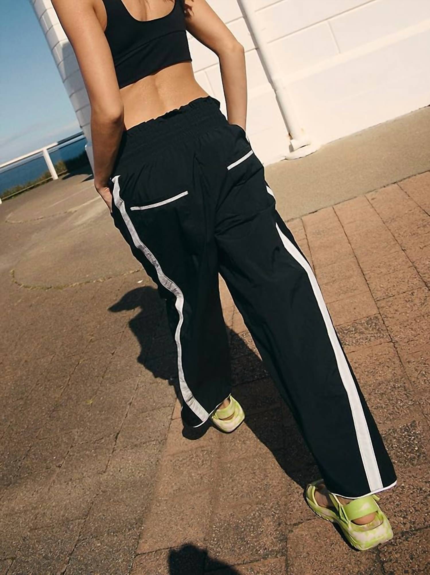 Bucketlist - Windbreaker Pants With Contrast Stripe
