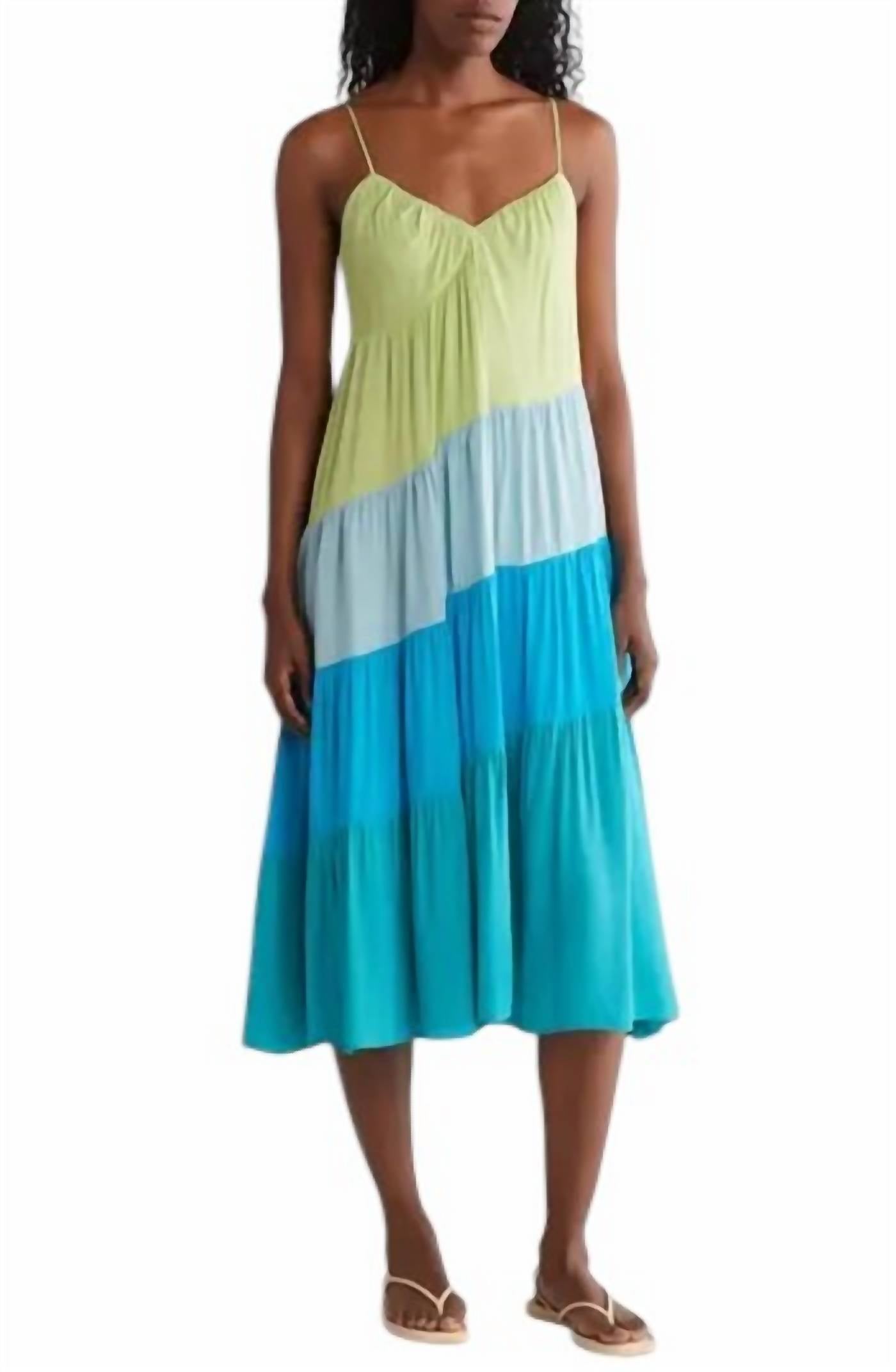 Lucy Paris - Ocean Breeze Colorblock Maxi Dress