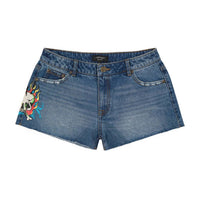 Ed Hardy - Women's Flame Skull Denim Short