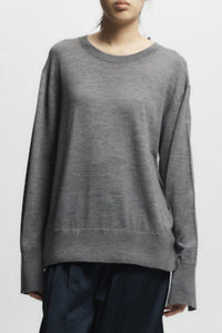 Saint Art Dean Oversized Merino Wool Sweater in grey - women's sweater