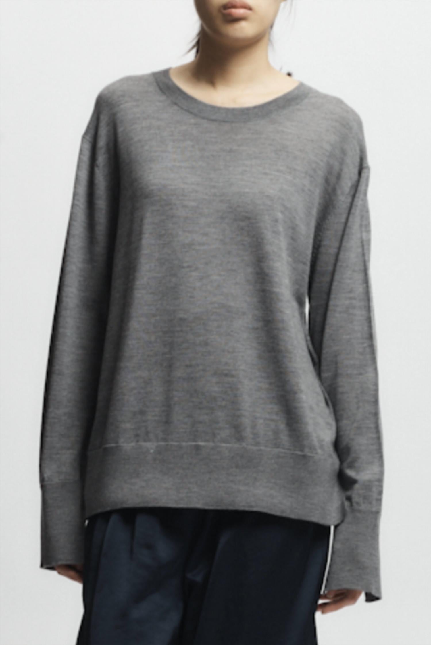 Saint Art Dean Oversized Merino Wool Sweater in grey - women's sweater