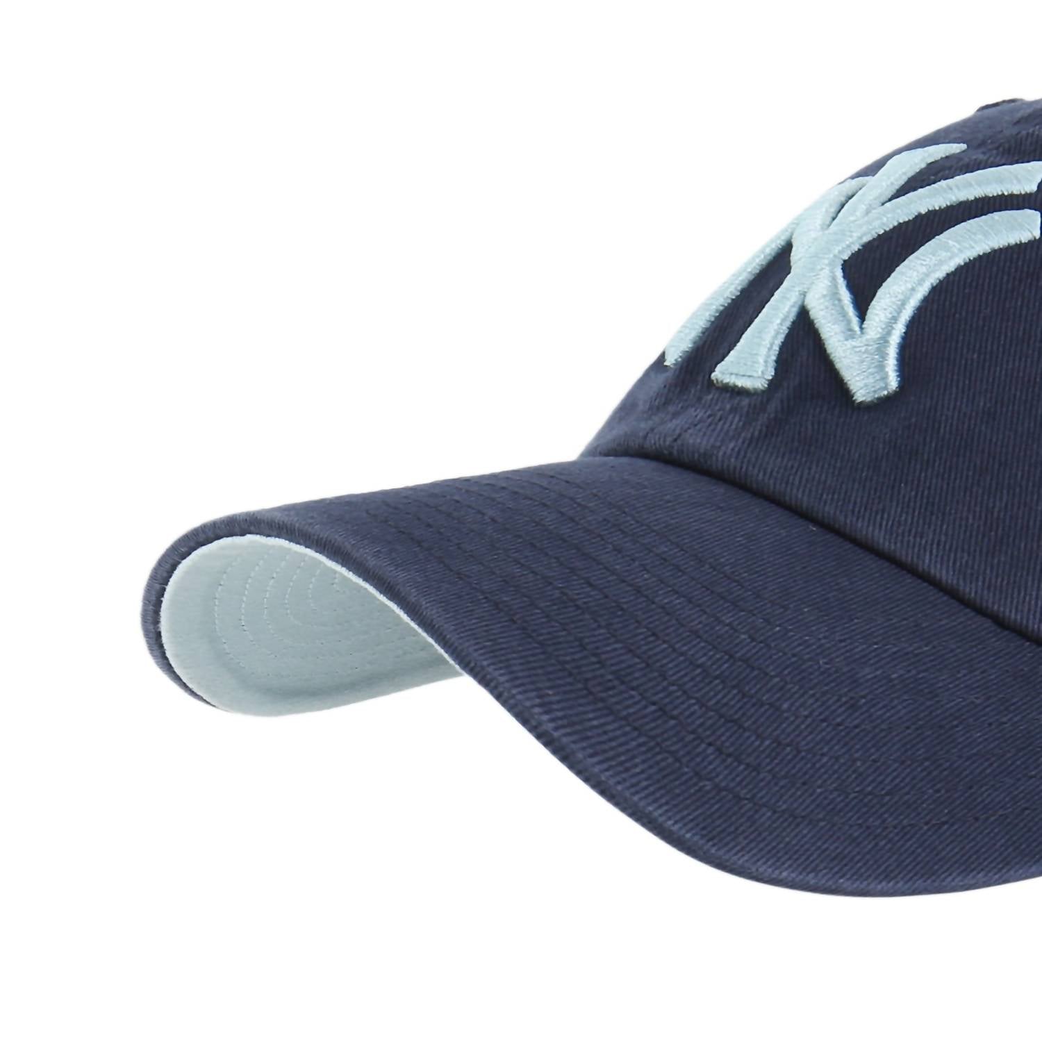 ’47 Men's New York Yankees Ballpark Clean Up Adjustable Cap in navy light blue - men's hat - alternate view
