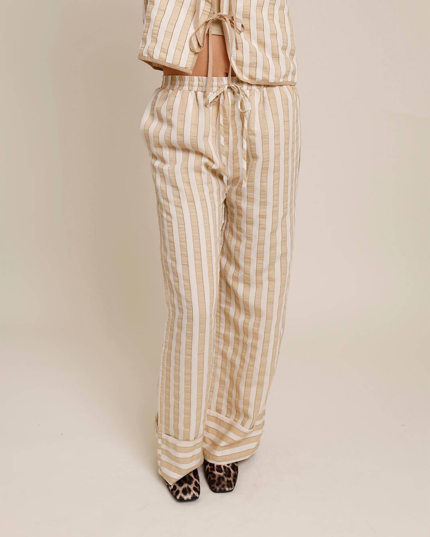 Line And Dot - Monaco Stripe Down Pants