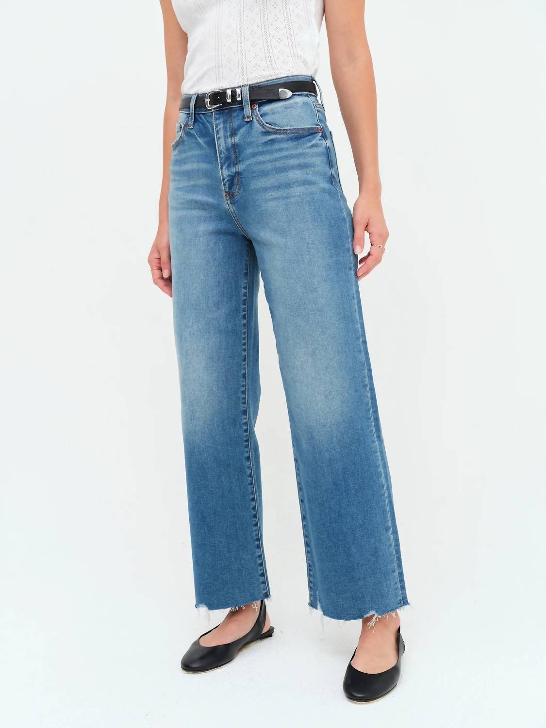 Daze - Pleaser High Rise Wide Ankle Jeans