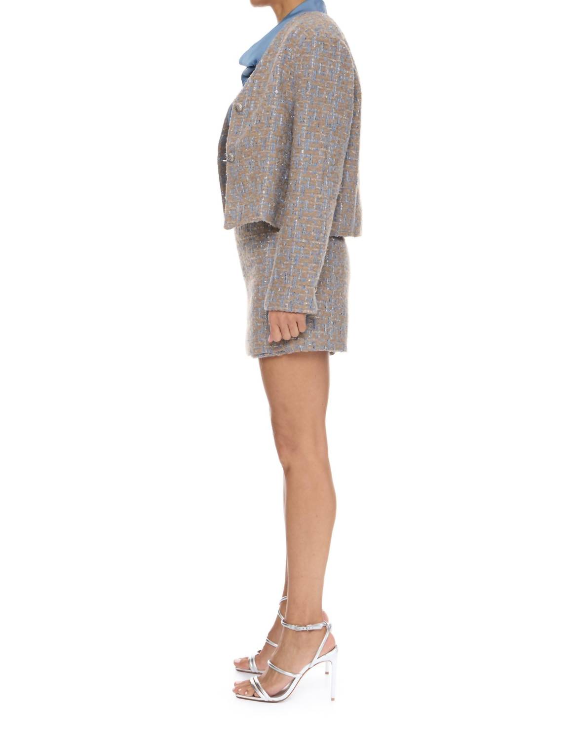 LUCY PARIS Mado Skort in gray - women's shorts - alternate view