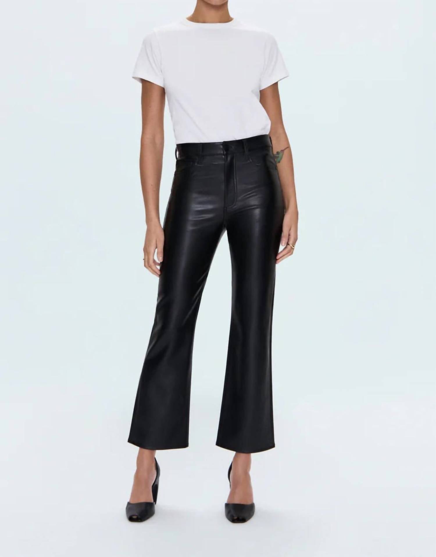 PISTOLA Ally Leather Pants in onyx - women's pants