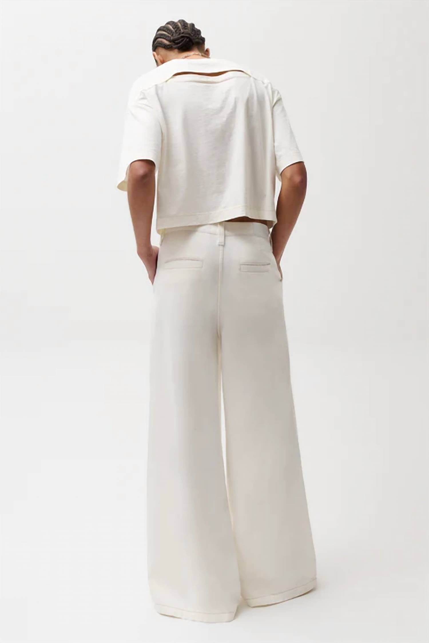 Pistola - Delphine Pleated Denim Wide Leg Pant