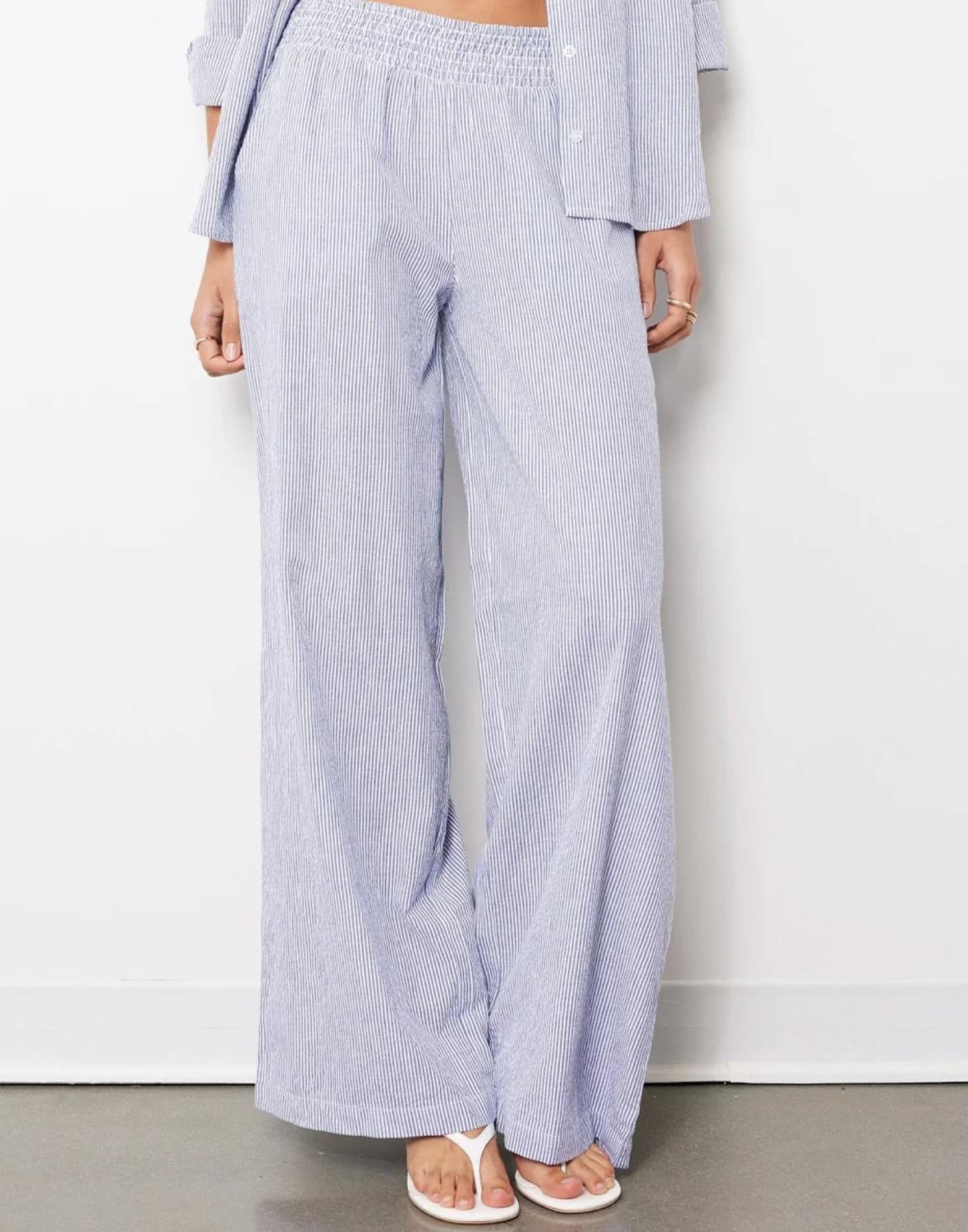 Bobi - Wide Leg Pant With Smocked Waist