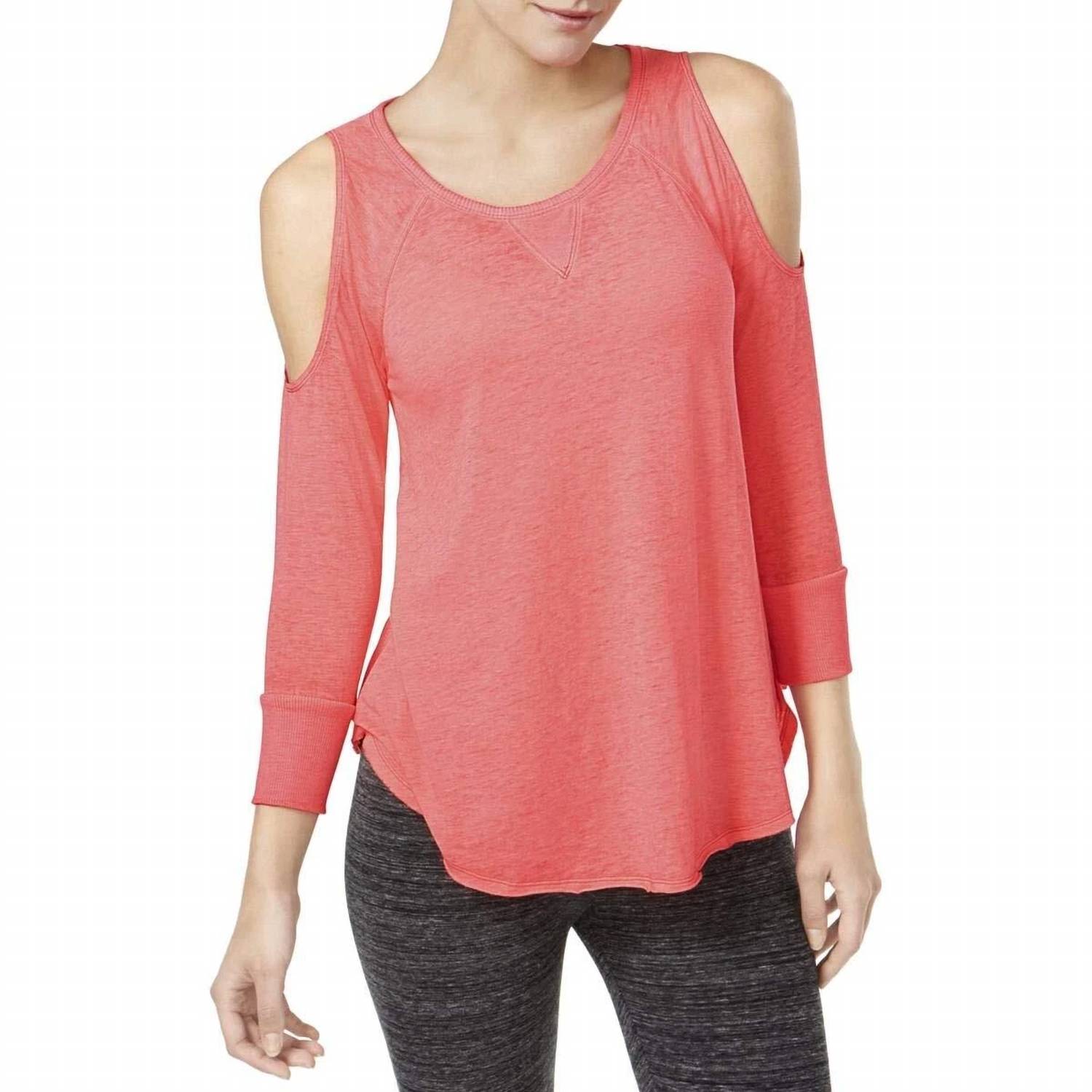 Calvin Klein - Performance Cold Shoulder Long Sleeve Top