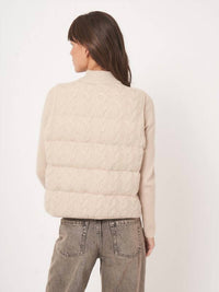 Repeat Cashmere - Reversible Sleeveless Cable Knit Down Vest