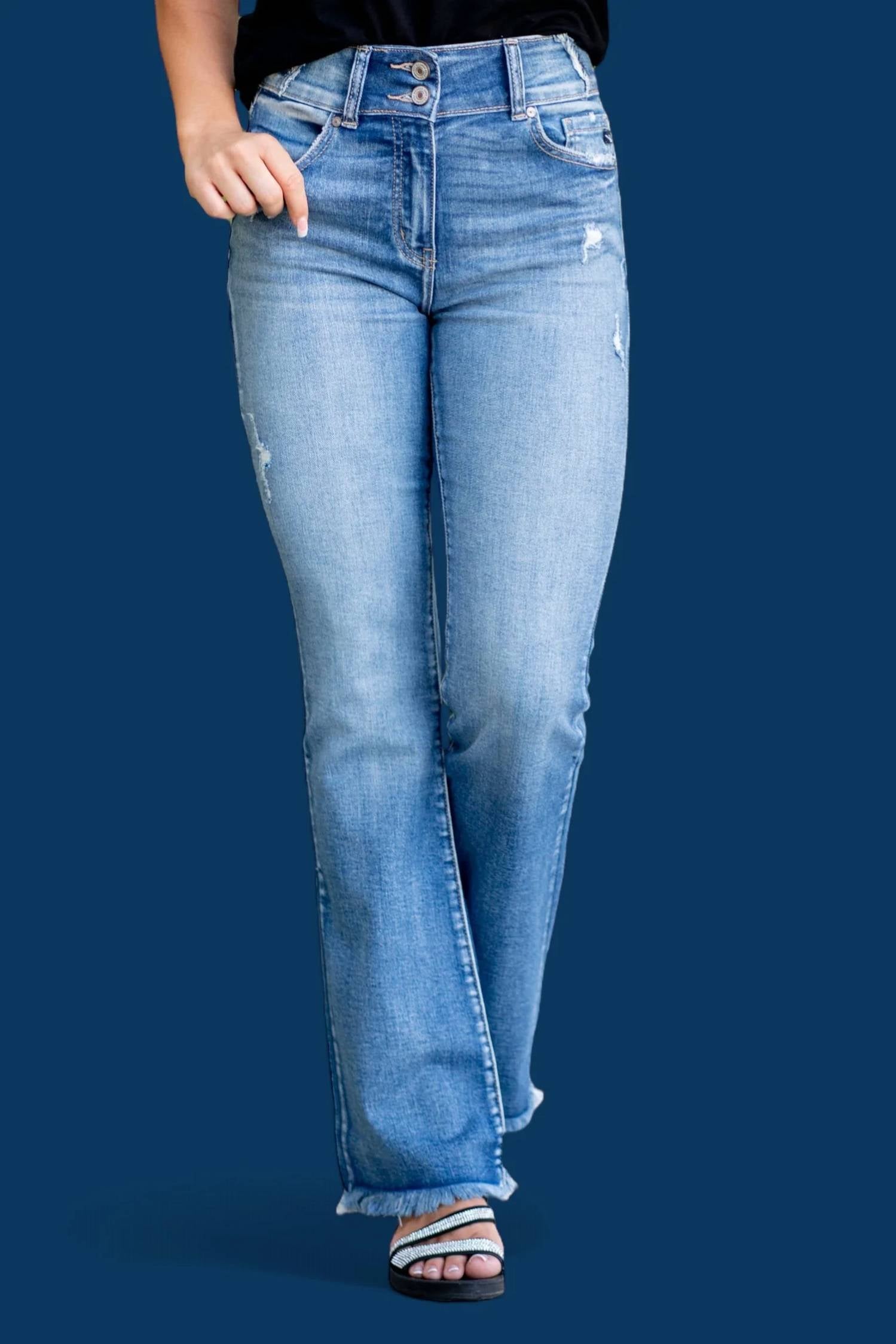 Kancan - Ruby High Rise Boot Cut Jeans