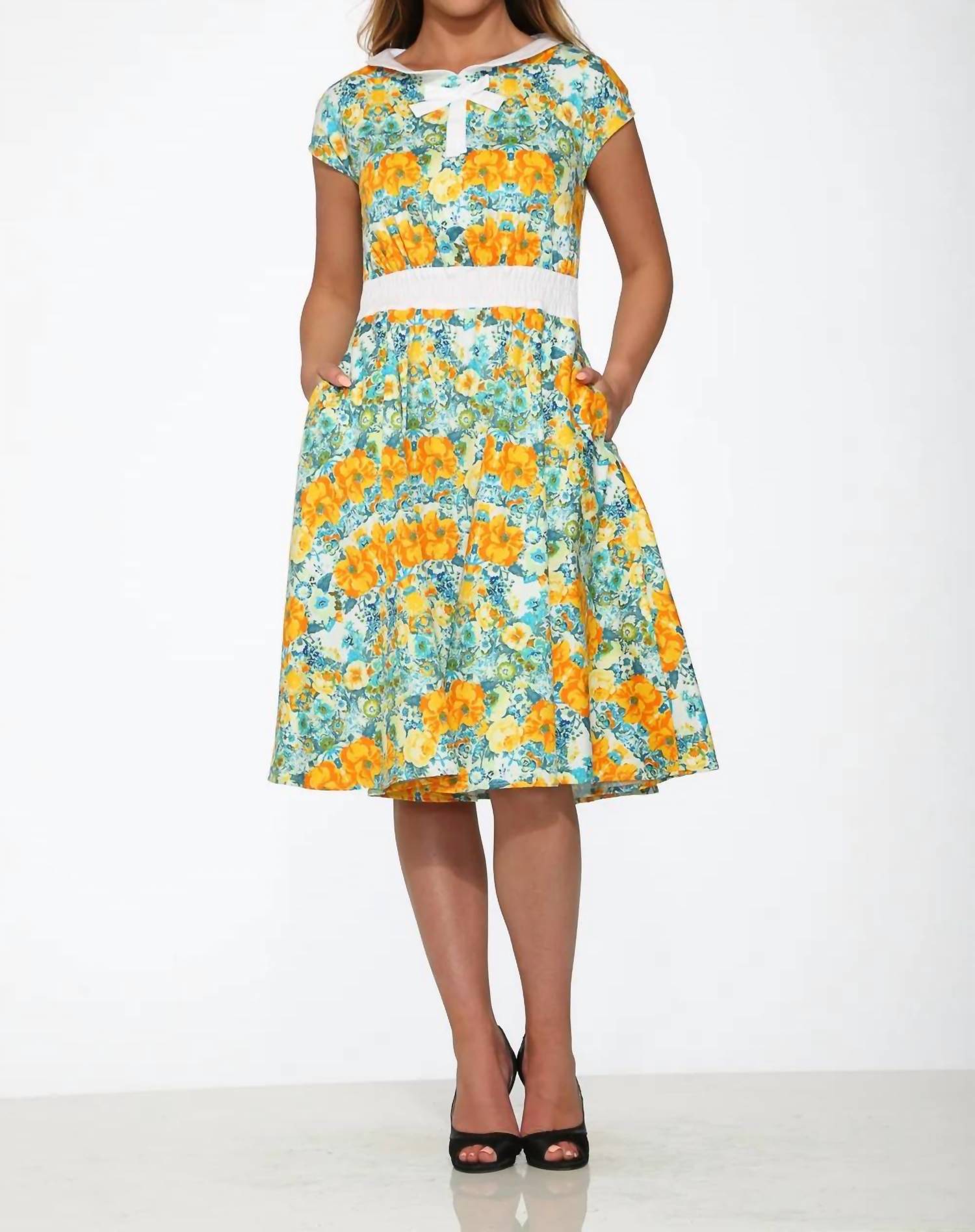 Orchid Bloom - Floral Swing Dress