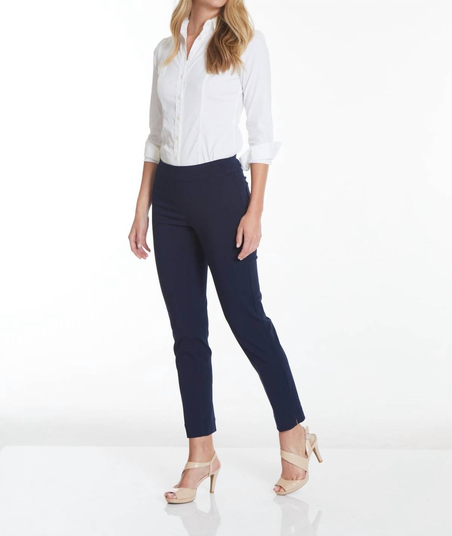 Slimsation By Multiples - Pull-on Narrow Leg Ankle Pants