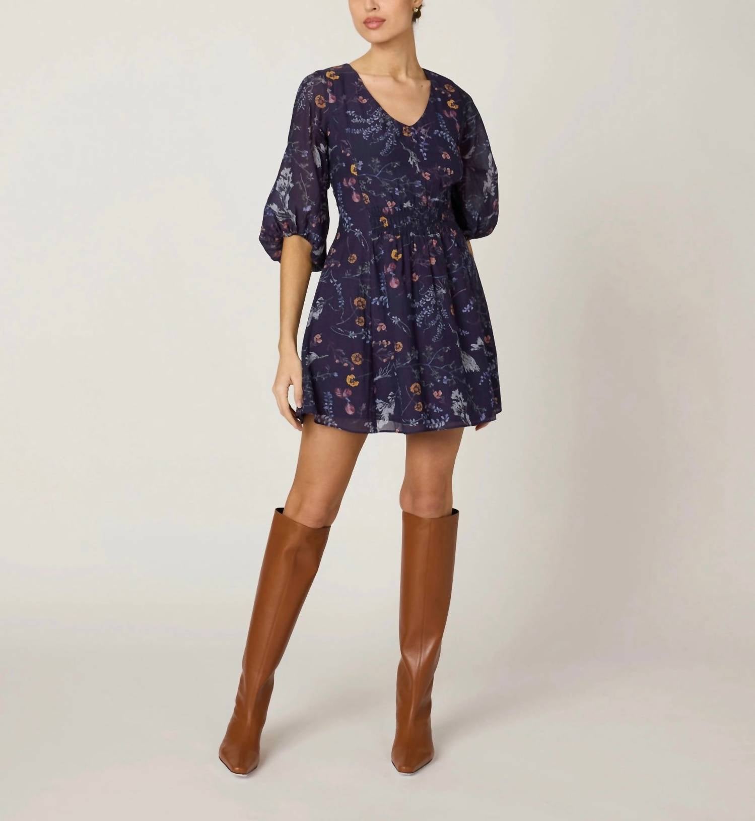 Cleobella Nicolette Mini Dress in viviana - women's dress - detail view