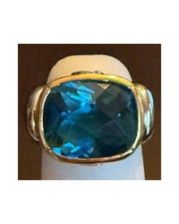 P & K Jewelry Women's Sterling Stone Ring in silver blue - women's jewelry