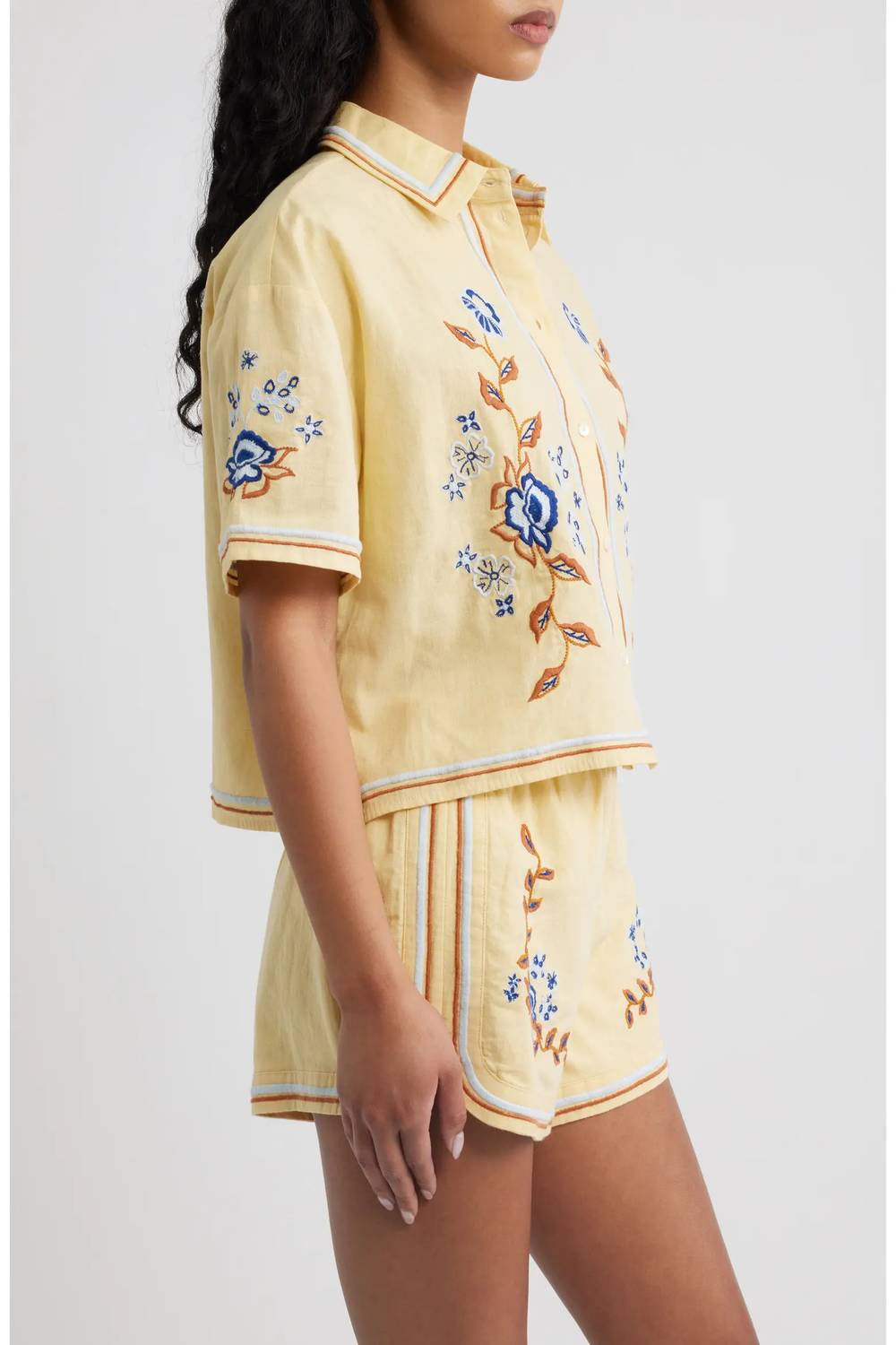 Cleobella - Wynona Floral Embroidered Cotton & Linen Top