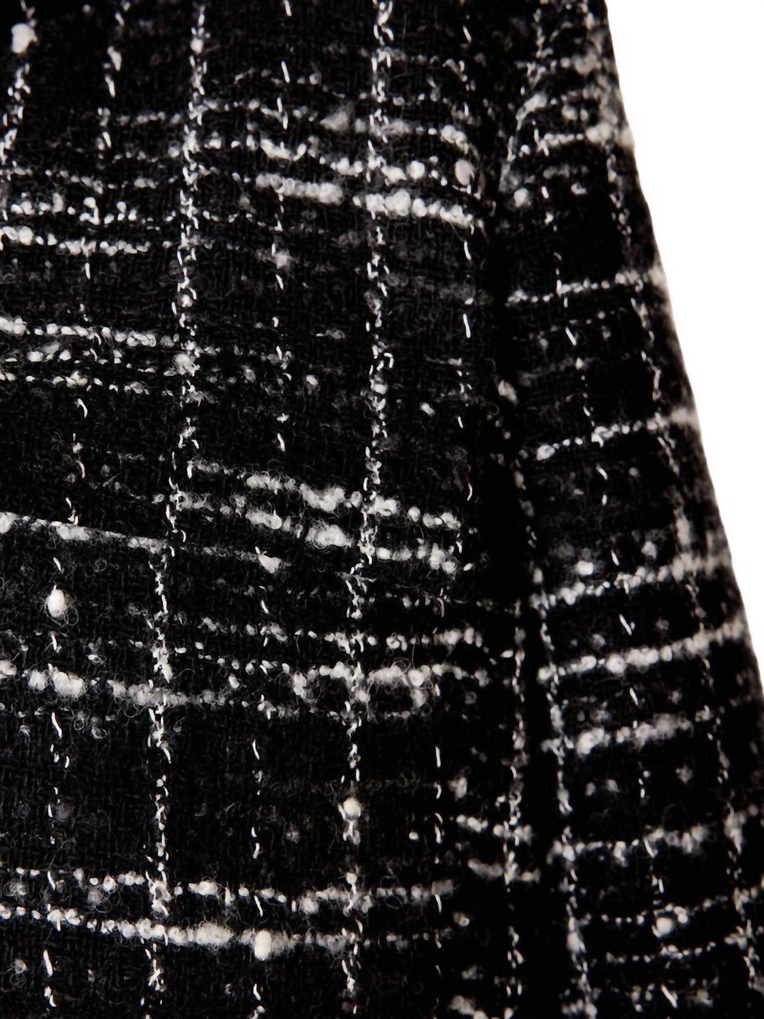 Brochu Walker Tweed Cropped Jacket in black white - women's jacket - view 5