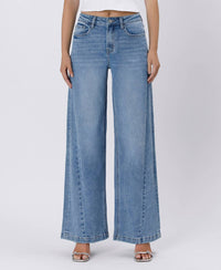 Vervet By Flying Monkey - High Rise Seam Detail Palazzo Jeans
