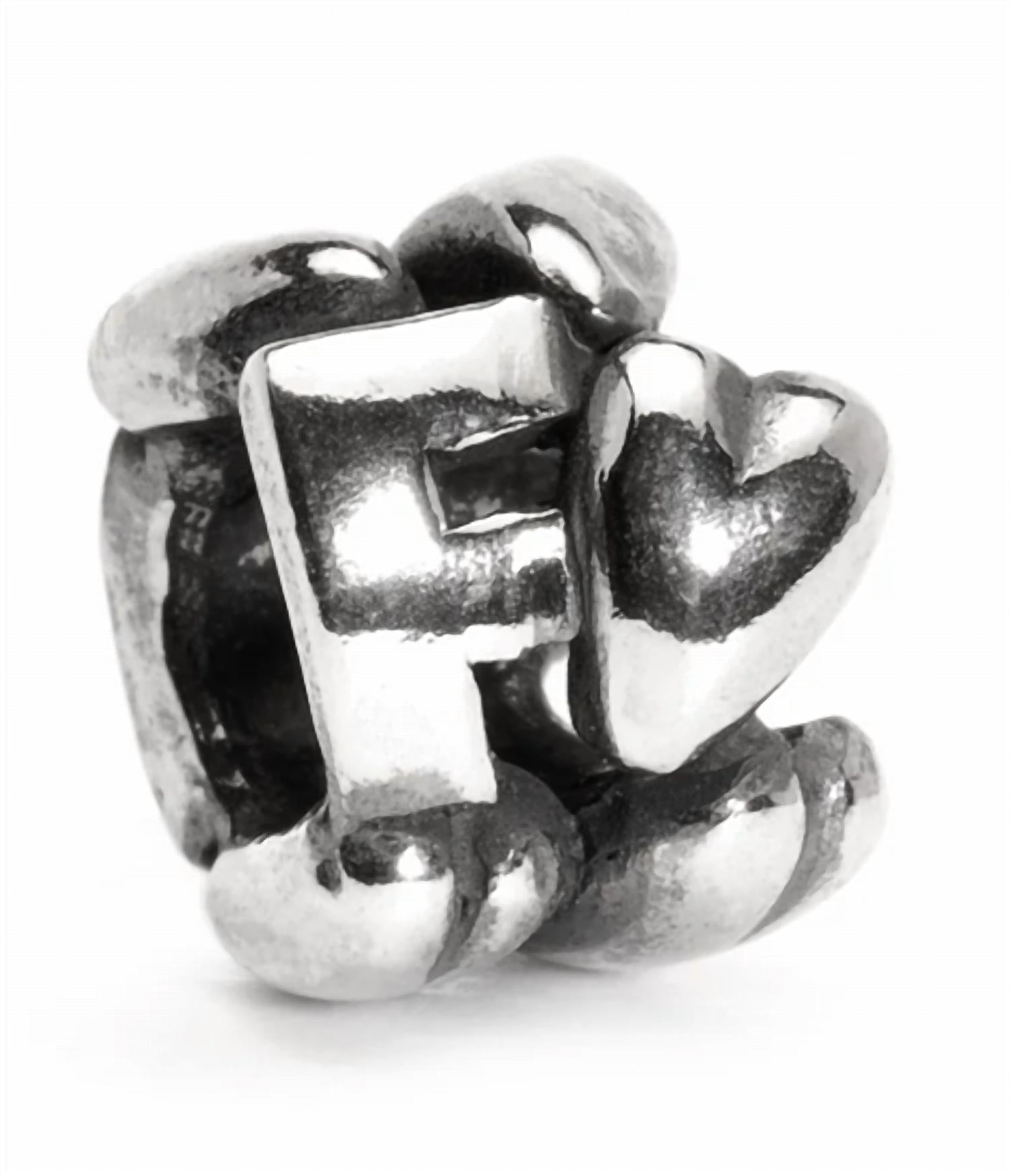 Trollbeads - Letter F Sterling Bead