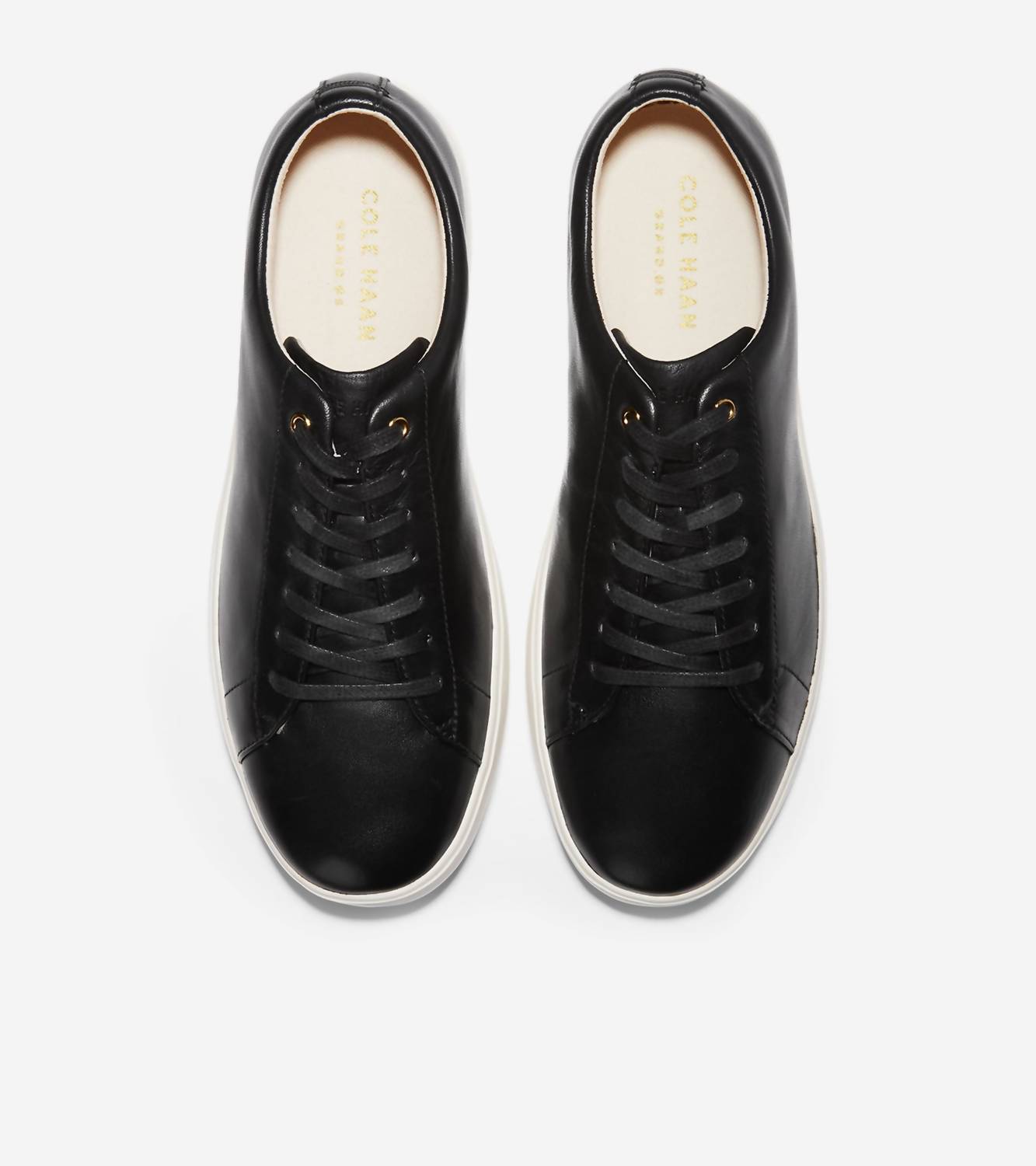 COLE HAAN Women's Grand Crosscourt Ii Shoe in black leather - women's flats - alternate view
