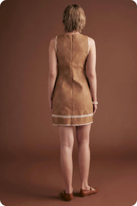 Strut & Bolt - Faux Leather Whipstitch Dress