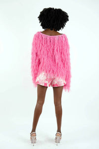 Meet Me In Santorini - Feathered Sweater