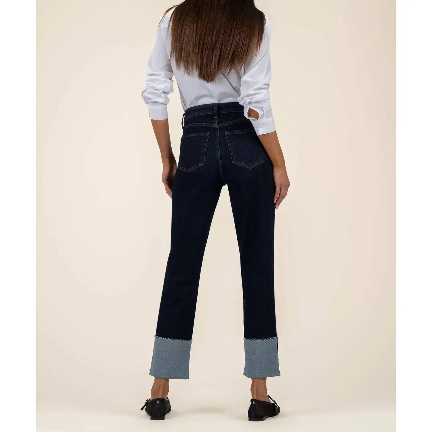 Kut From The Kloth - Fay Straight Leg Roll Up Jeans