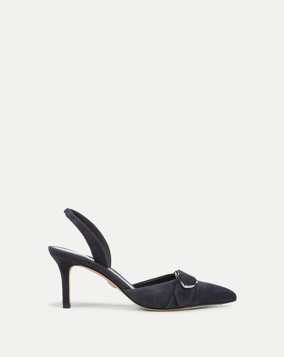 Veronica Beard Women's Loralyn Slingback Buckle Heel in navy - women's heels