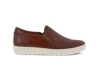 ECCO Women's Soft 7 Slip-on Shoe in cognac - women's sneaker - detail view