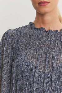 Velvet By Graham & Spencer - Blen Printed Pintuck Top