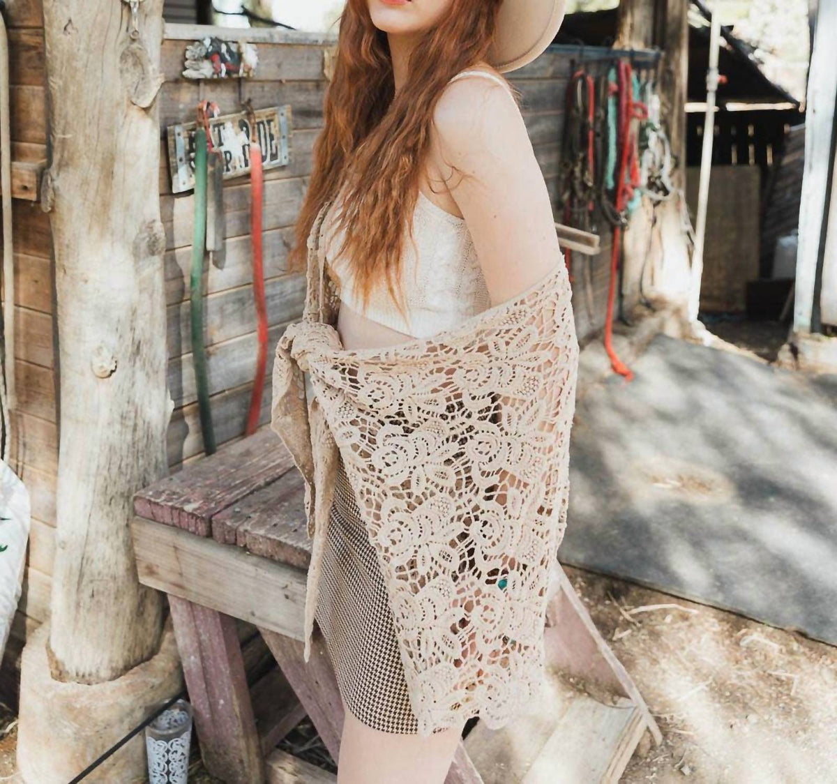 Leto - Crochet Floral Petal Kimono Wrap