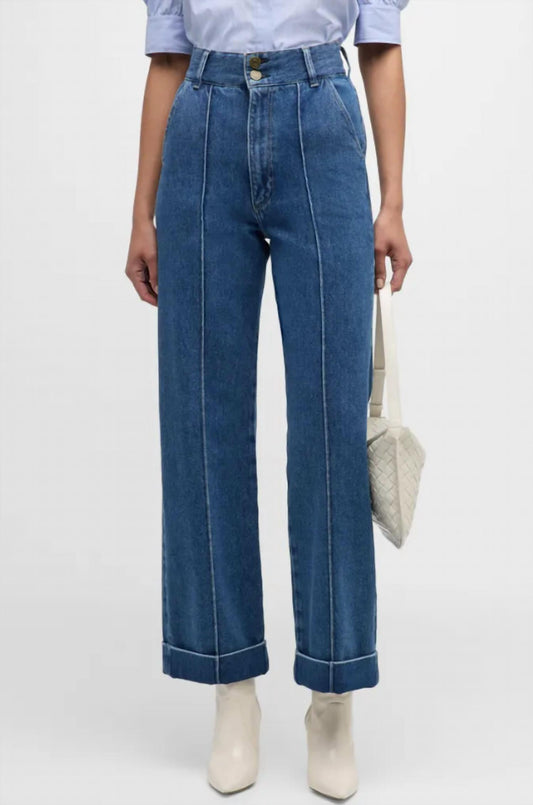 Frame - 70s Cuffed Crop Straight Jean