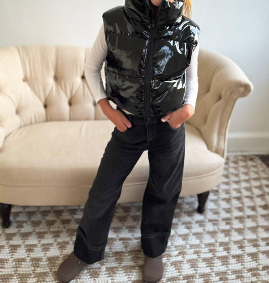 Tractr - Girl's Cuffed Wide Straight Jeans